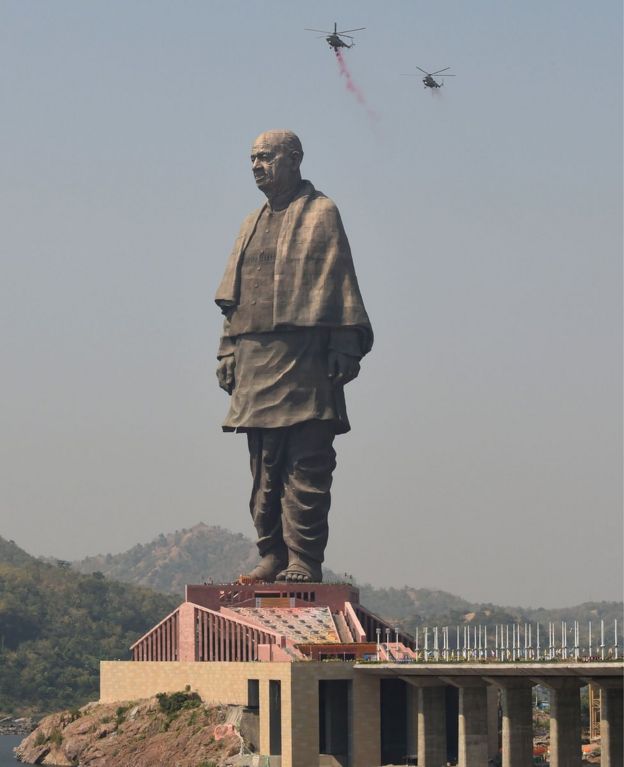The world's tallest statue, "the Statue Of Unity"