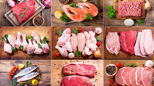 Diferentes tipos de carne