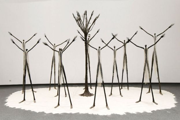 Sculptures exposées au Musée des civilisations noires à Dakar