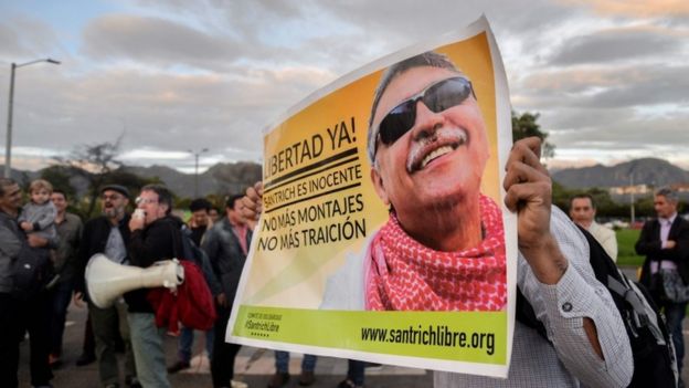 Afiche por la liberación de Santrich