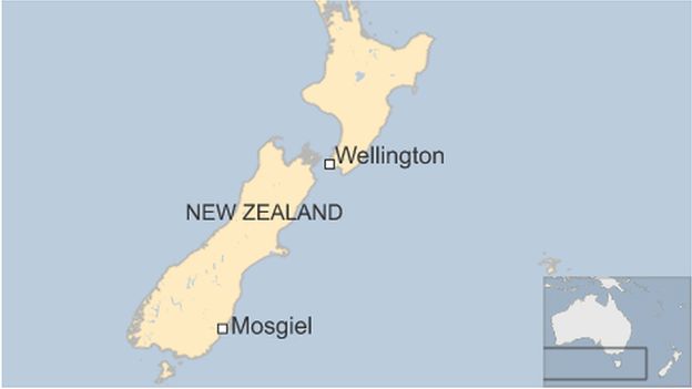 Map of Mosgiel in New Zealand