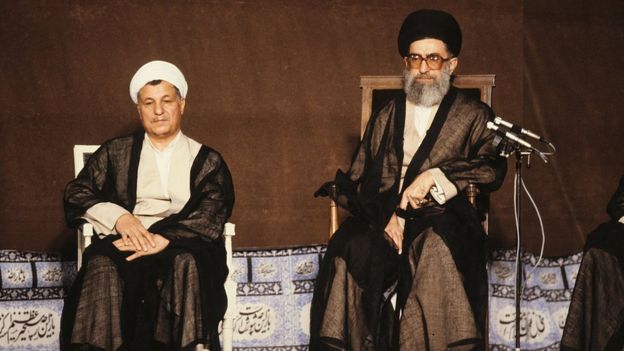 هشت سال نخست رهبری آیت‎الله خامنه‌ای همزمان شد با دو دوره ریاست جمهوری اکبر هاشمی رفسنجانی