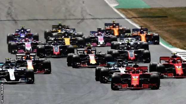 Drivers during the British Grand Prix