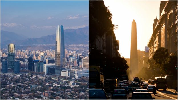 Santiago de Chile y Buenos Aires