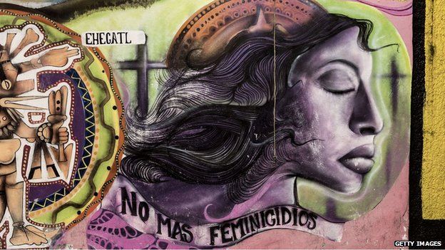 Mural reading 'No More Femicides' in Ecatepec, Mexico State