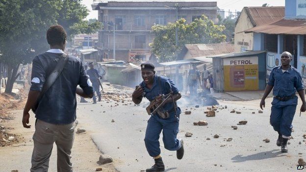 police in bujumbura on 10 june