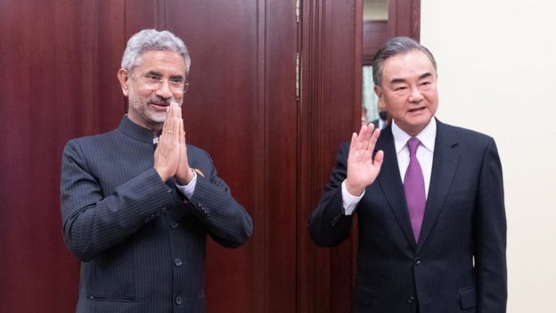 中国外长王毅与印度外长苏杰生(Subrahmanyam Jaishankar)9月10日在俄罗斯莫斯科举行会谈时达成共识