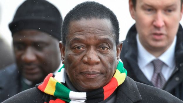 Zimbabwean President Emmerson Mnangagwa