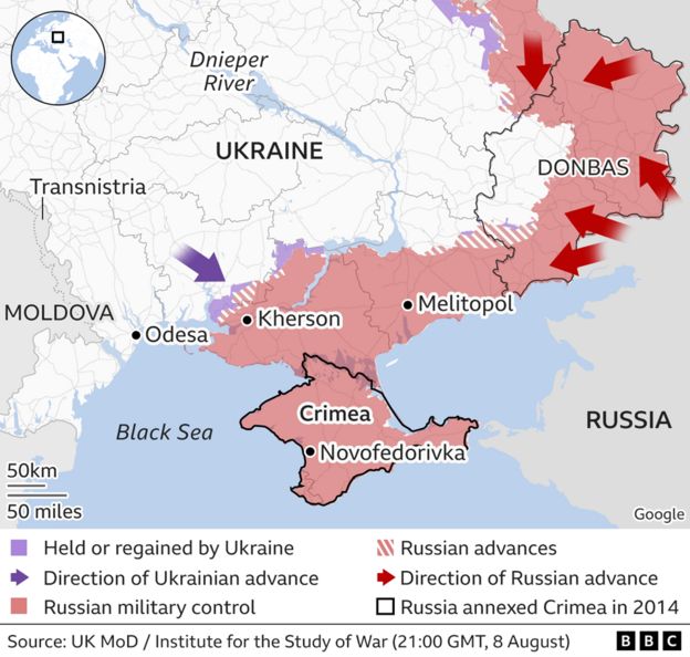 Ukraine War Blasts Rock Russian Airbase In Annexed Crimea Bbc News