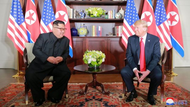 Trump y Kim.