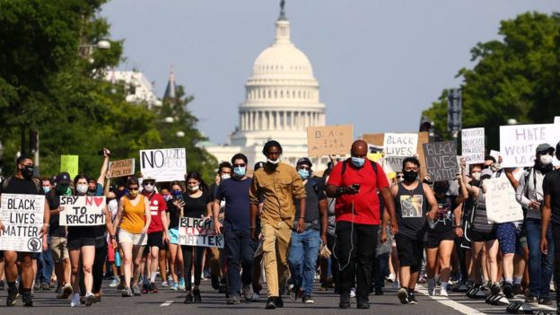 Manifestación por la muerte de George Floyd en Washington DC