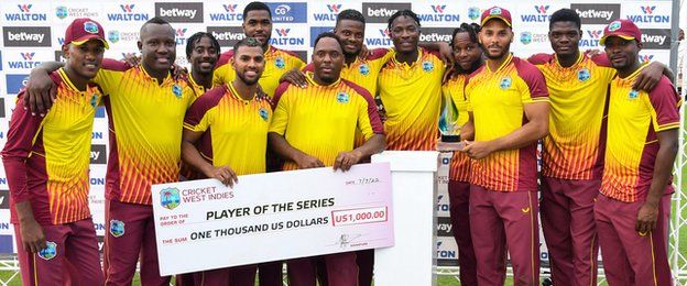 West Indies after winning the T20 series