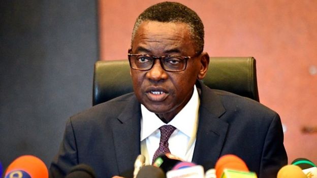 Macky Sall est donné vainqueur de la présidentielle, selon les résultats publiés par le magistrat Demba Kandji, le 28 février 2019.