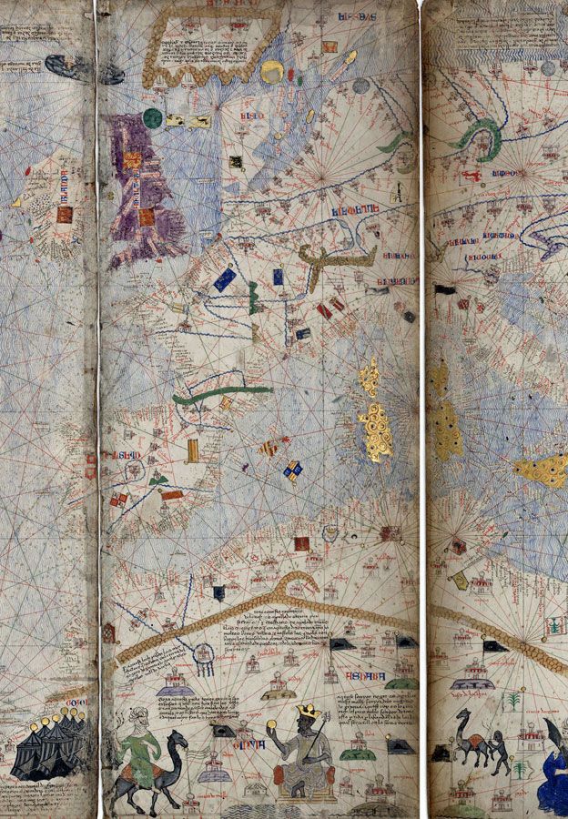 Mapa Cresco, que cobria o mundo conhecido pelos europeus no século 14, mostra o reino do Mali