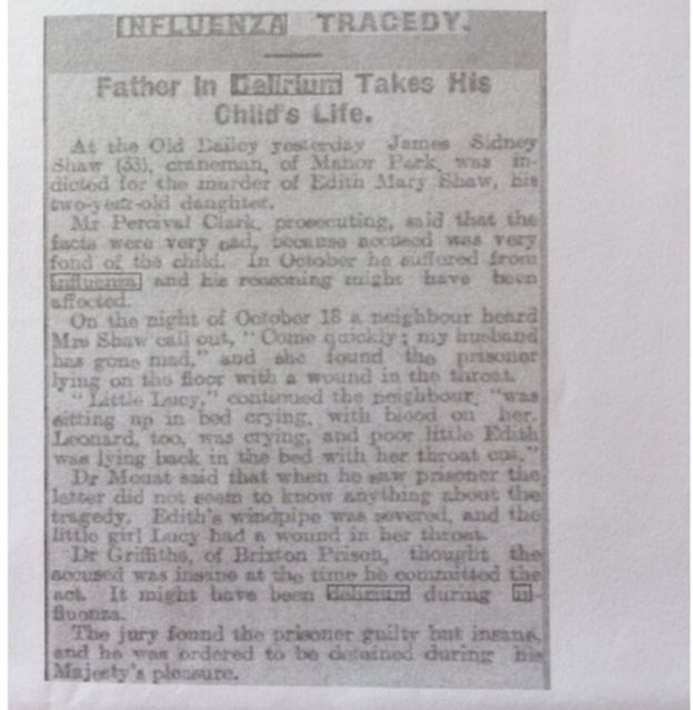 El artículo sobre la tragedia de los Shaw en el Aberdeen Evening Express.