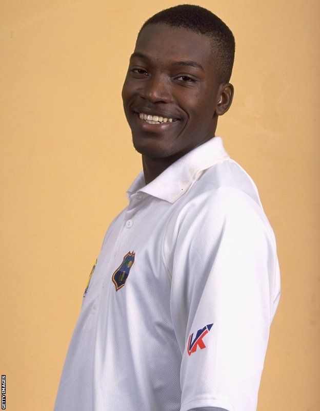 Chris Gayle in 2000, the year of his Test debut