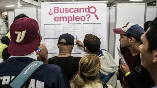 Venezolanos buscando empleo en Colombia