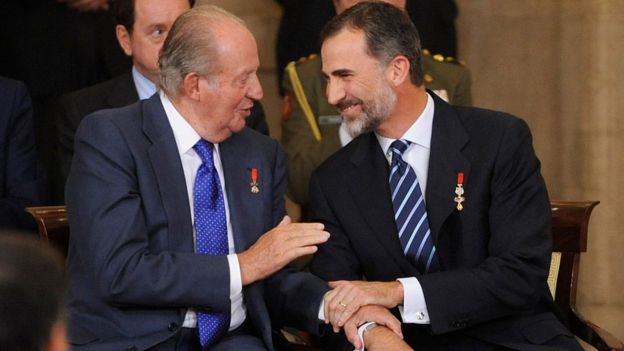 Juan Carlos I y Felipe VI