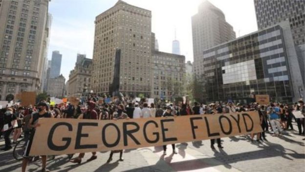 احتجاجات في نيويورك على قتل جورج فلويد