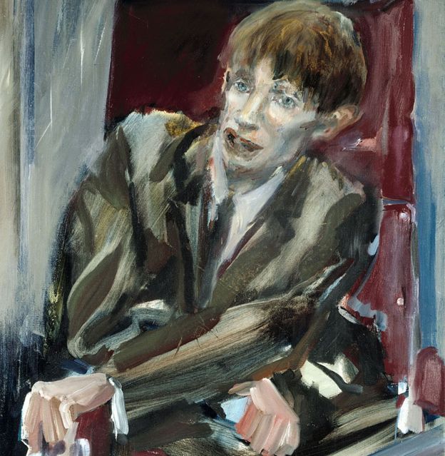 Retrato de Stephen Hawking hecho por Yolanda Sonnabend