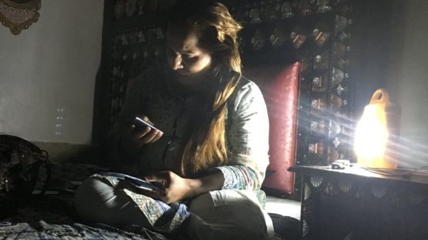 Farzana Jan in her bedroom in Peshawar