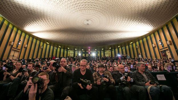 Le public présent lors de la conférence de presse fu festival de Cannes jeudi 13 avril à Paris