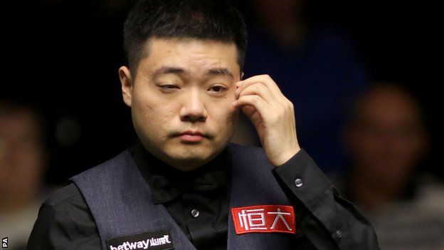 Ding Junhui lost five frames in succession to bow out in round one