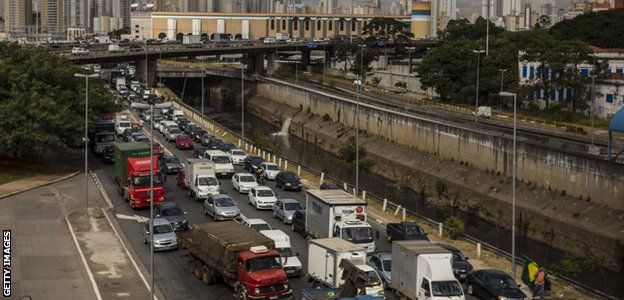 Sao Paulo traffic jam