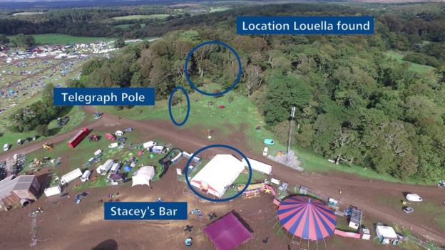 Aerial shot of Bestival site