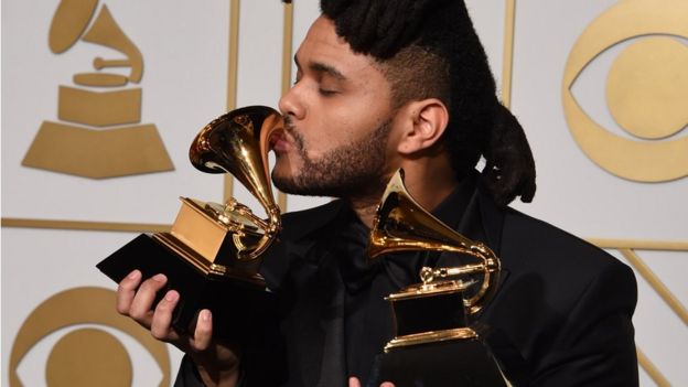 The Weeknd at the 2016 Grammys