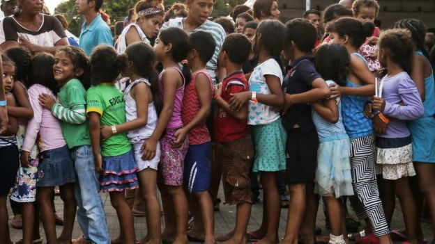 Crianças venezuelanas em Manaus