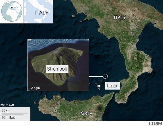 Map of Stromboli