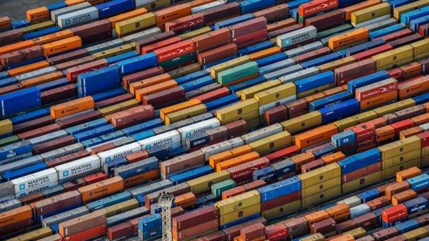 Containers at Tilbury port