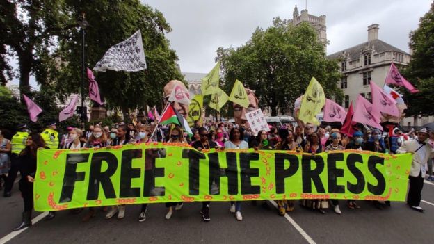 London Protests: Nine Arrested During Day Of Demonstrations - BBC News