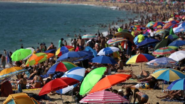 Turistas en Viña del Mar.