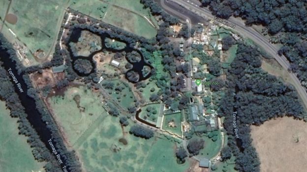 Aerial view of Mogo Zoo