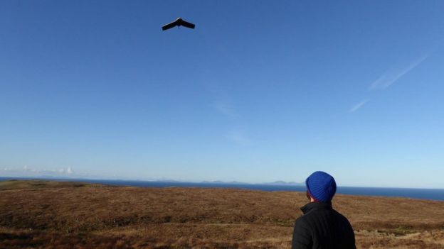 Drone being flown in the Small Isles