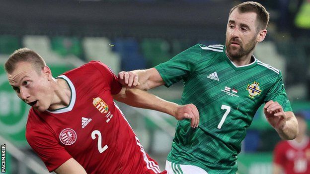Northern Ireland's Niall McGinn gave the ball away for Hungary's opening goal