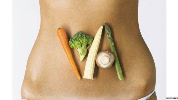 Vegetales sobre cuerpo