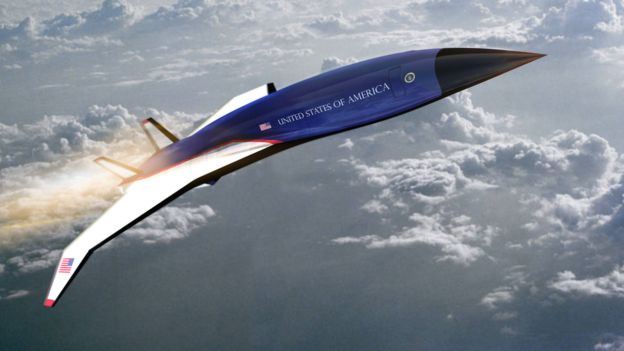 An illustration of the Hermeus hypersonic aircraft