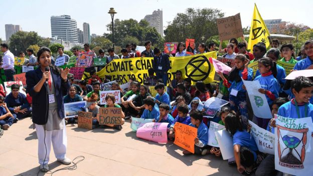Climate protest in Delhi