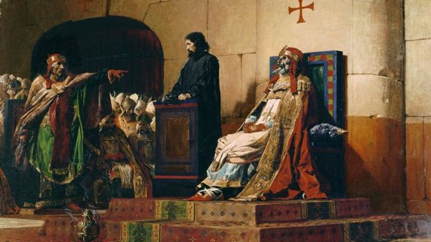 "Папа Формоз и Стефан VI" (художник Жан-Поль Лоран, 1870 год)