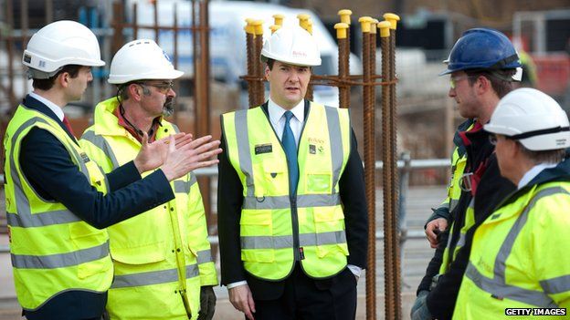 George Osborne visiting a building site in 2013