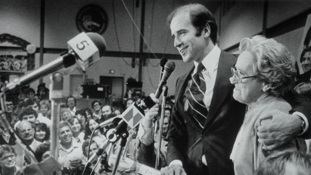 Senador Joe Biden y su madre en 1978