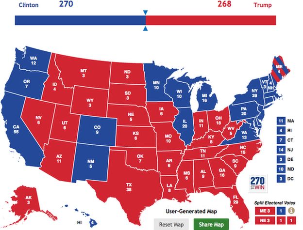 US election: Trump targets Clinton territory - BBC News