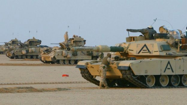 Танк M1 Abrams и БМП M2 Bradley