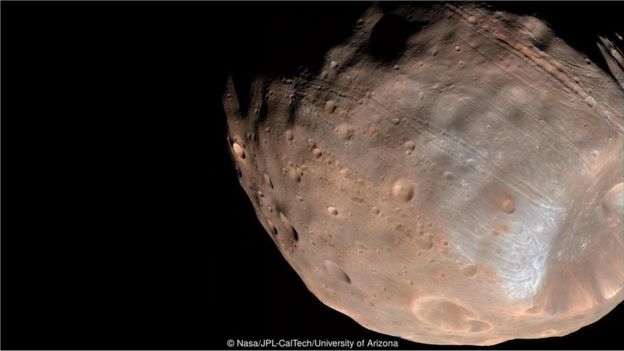 Fobos, um dos dois satélites naturais de Marte