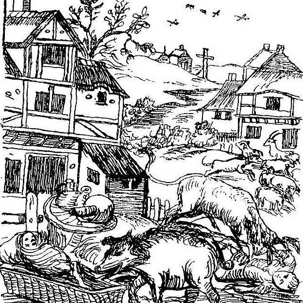 Ilustración del libro de E.P. Evans The Criminal Prosecution and Capital Punishment of Animals