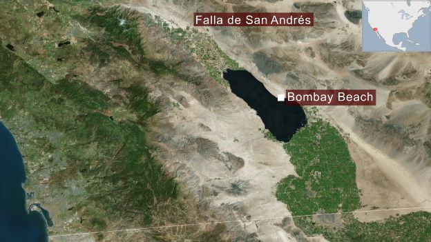 Mapa de la falla de San Andrés