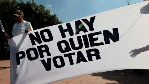 protesta contra las elecciones en Nicaragua 2016